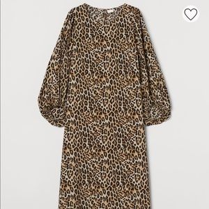 Leopard balloon sleeve dress
